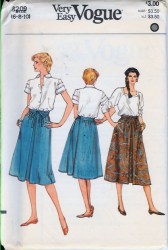 8209 EZ VOG 80S FLARE BACK WRAP SKIRT LENGTHS PATTERN 12=16
